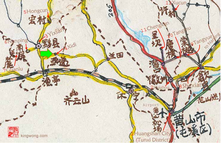 location map of Xidi