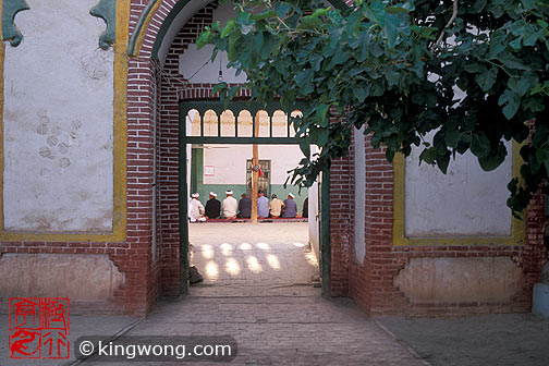 吐鲁番 - 二堡乡教堂内 Tulufan (Turfan) - Erabaoxiang mosque interior